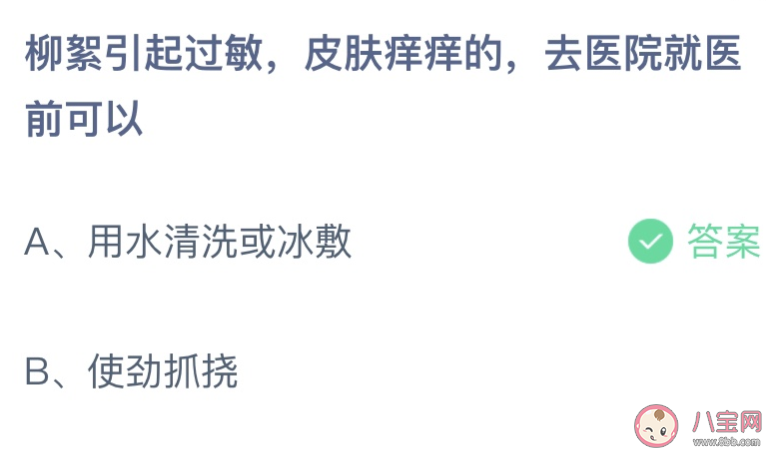 柳絮引起过敏皮肤痒去医院前可以 蚂蚁庄园4月19日答案介绍 柳絮引起过敏皮肤痒去医院前可以 蚂蚁庄园4月19日答案介绍