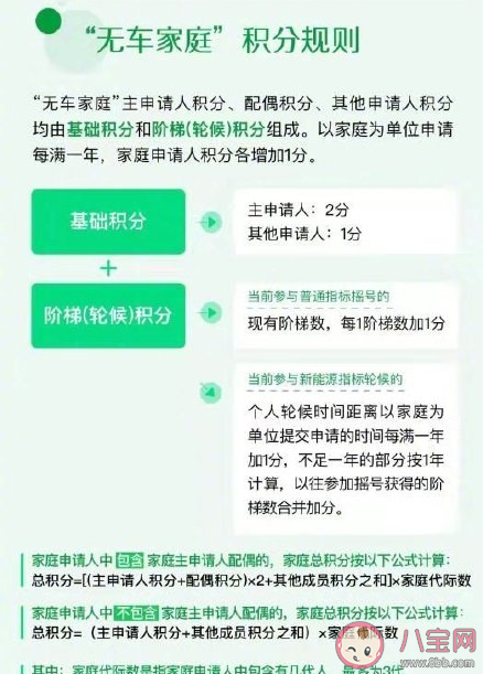 北京无车家庭积分规则 无车家庭积分怎么算