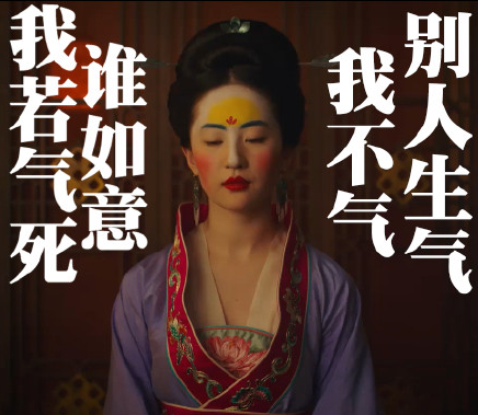 刘亦菲花木兰表情包图片 刘亦菲花木兰妆容图