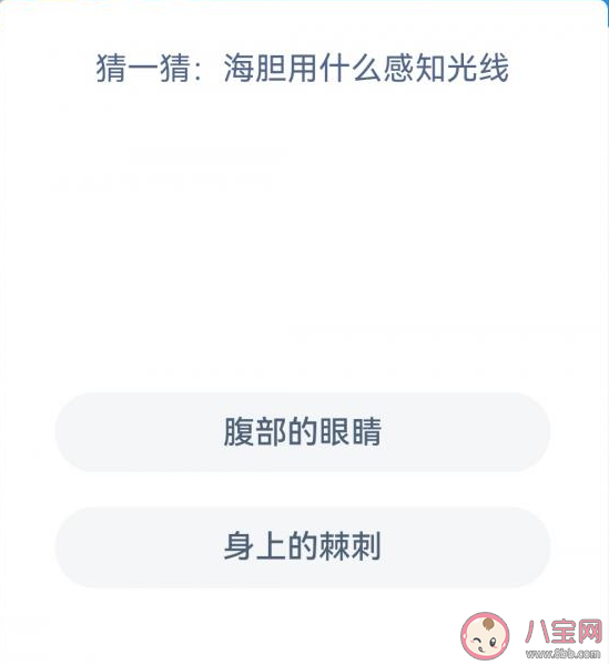 海胆用什么感知光线 蚂蚁森林神奇海洋12月28日答案