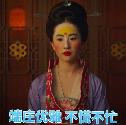 刘亦菲花木兰表情包图片 刘亦菲花木兰妆容图