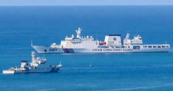 台媒：大陆海警船首度与公务船共同巡航金门