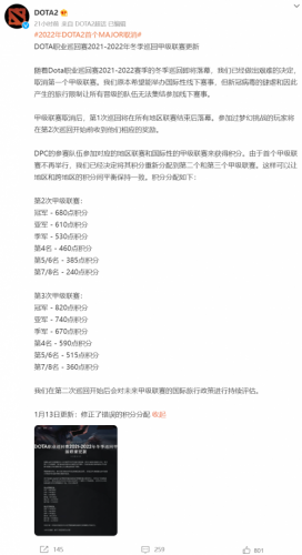 因疫情再度肆虐,DOTA2官宣2022年首个Major赛事取消 因疫情再度肆虐,DOTA2官宣2022年首个Major赛事取消
