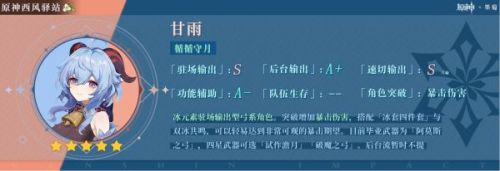 原神2.4版下半期卡池角色介绍 原神2.4版甘雨钟离值得抽吗