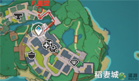 原神八重堂书店在在地图哪里?八重堂书店具体位置一览