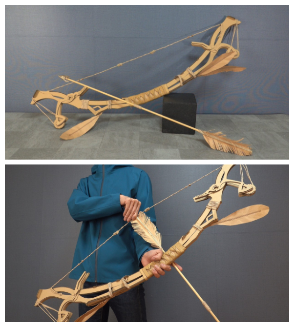 高玩打造纸壳版《地平线：西之绝境》猎人之弓，女主声优亲自试用点赞