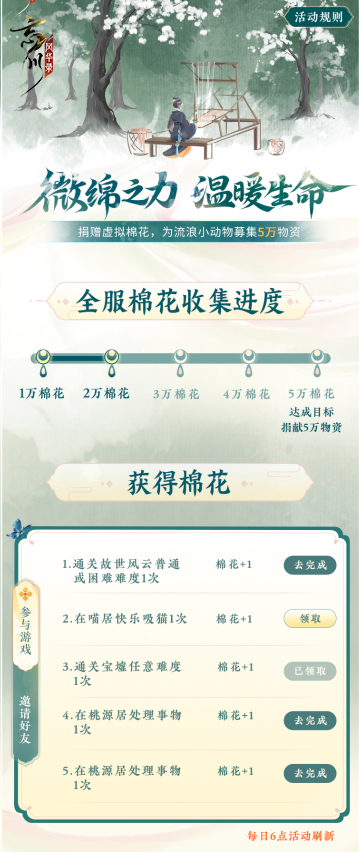 《忘川风华录》联手公益组织“白鲸鱼”，微棉之力，温暖生命
