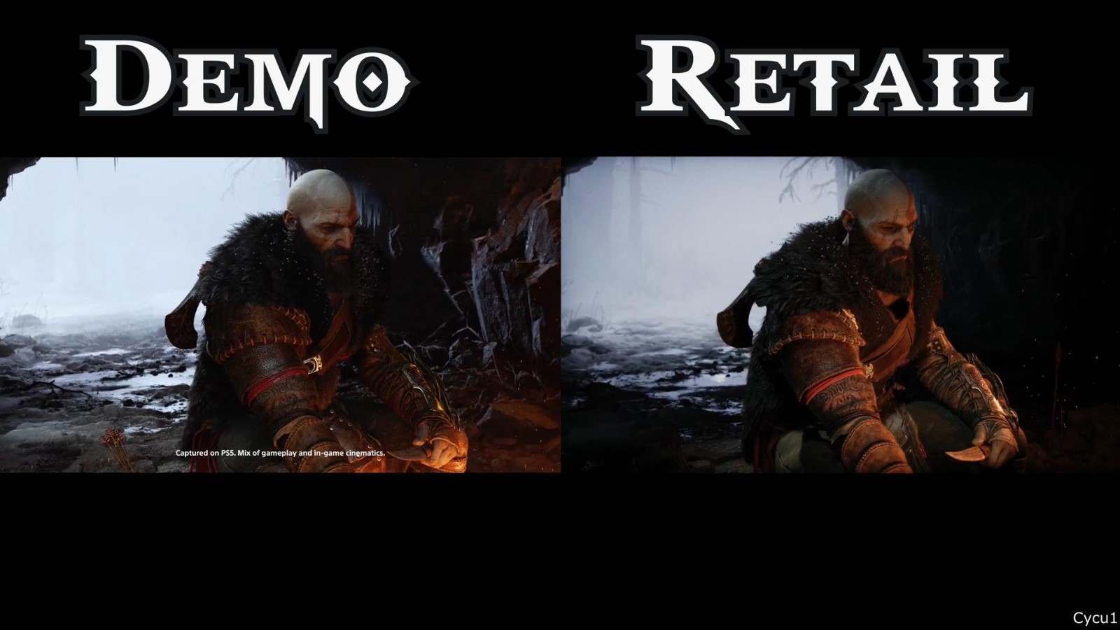 《战神：诸神黄昏》预告演示与实机对比视频已出