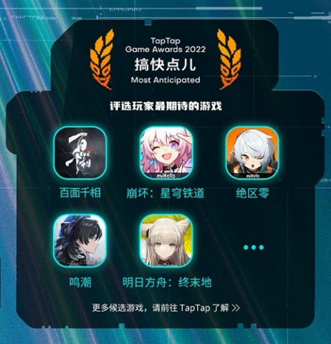 2022 TapTap 年度游戏大赏票选开启，诚邀前往阿瑞纳参加玩家盛会