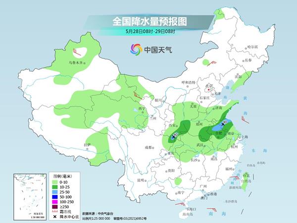 中东部降雨过程进入最强时段 南方将提前感受盛夏般闷热