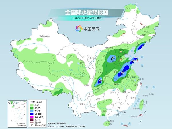 中东部降雨过程进入最强时段 南方将提前感受盛夏般闷热