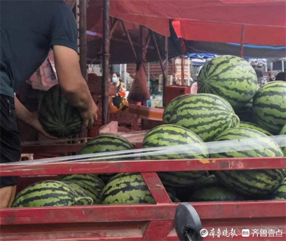 济南市场西瓜批量上市！价格“拦腰砍”，小型瓜最“受宠”