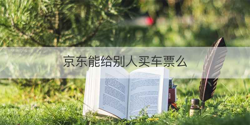 京东能给别人买车票么