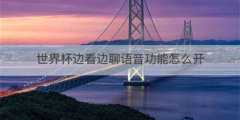 世界杯边看边聊语音功能怎么开