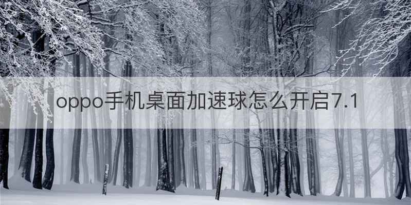 oppo手机桌面加速球怎么开启7.1