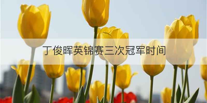 丁俊晖英锦赛三次冠军时间