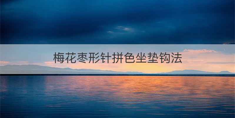 梅花枣形针拼色坐垫钩法