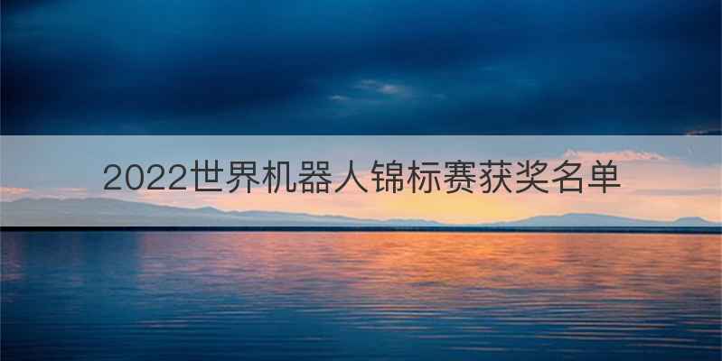 2022世界机器人锦标赛获奖名单