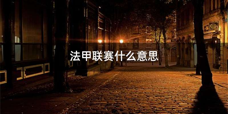 法甲联赛什么意思