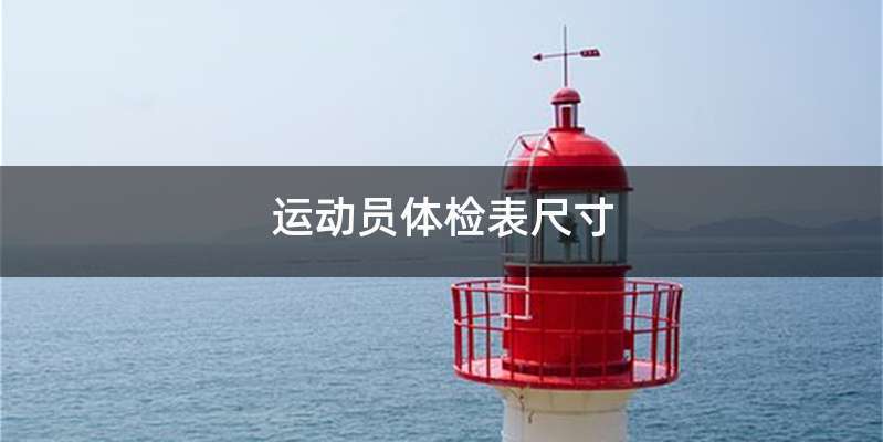 运动员体检表尺寸