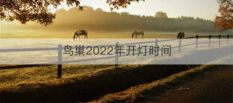 鸟巢2022年开灯时间