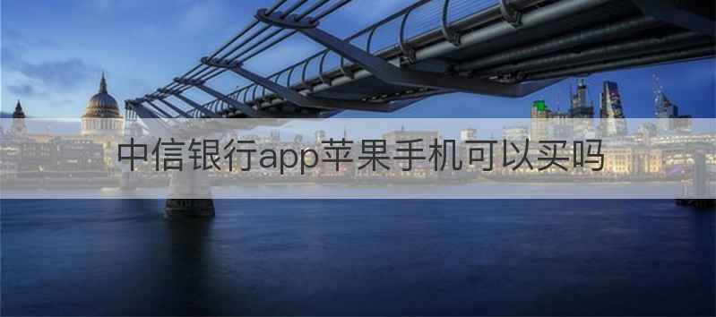 中信银行app苹果手机可以买吗