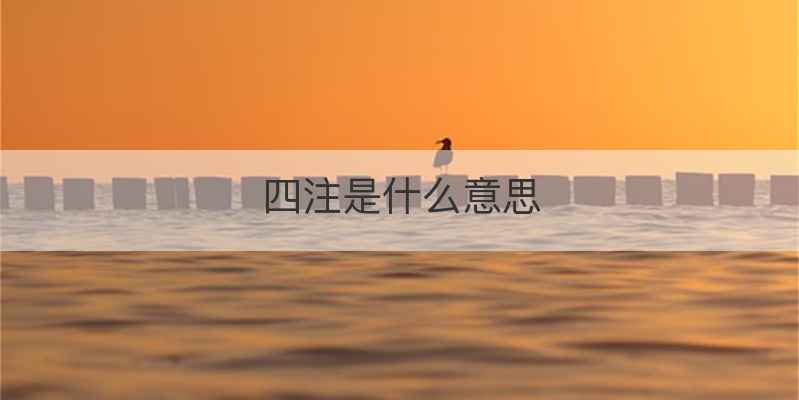 四注是什么意思