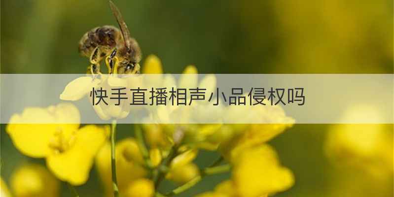 快手直播相声小品侵权吗