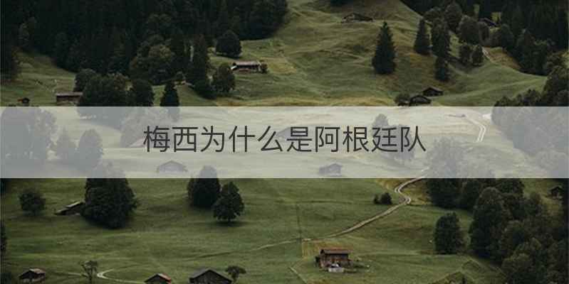 梅西为什么是阿根廷队