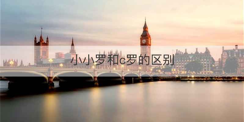 小小罗和c罗的区别