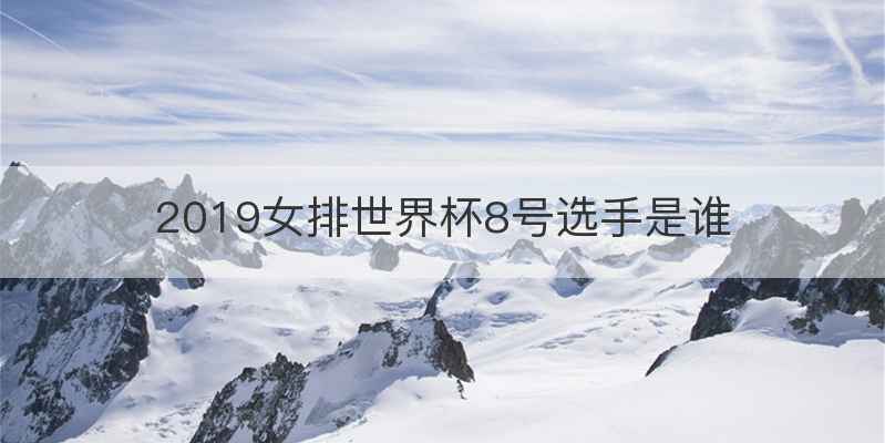 2019女排世界杯8号选手是谁