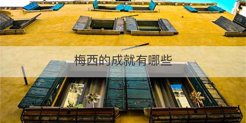 梅西的成就有哪些