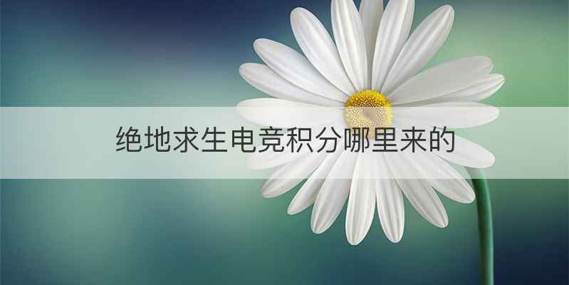 绝地求生电竞积分哪里来的