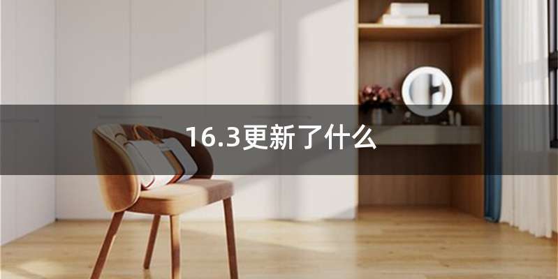 16.3更新了什么