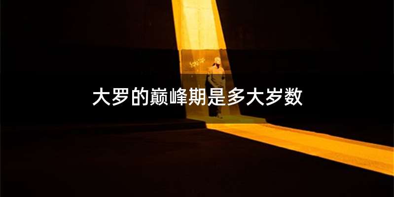 大罗的巅峰期是多大岁数