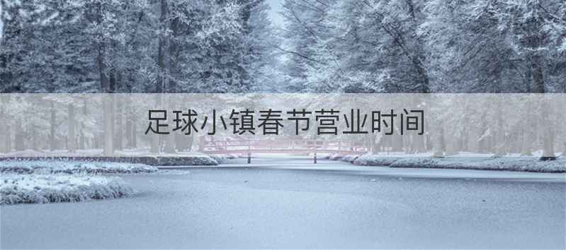 足球小镇春节营业时间