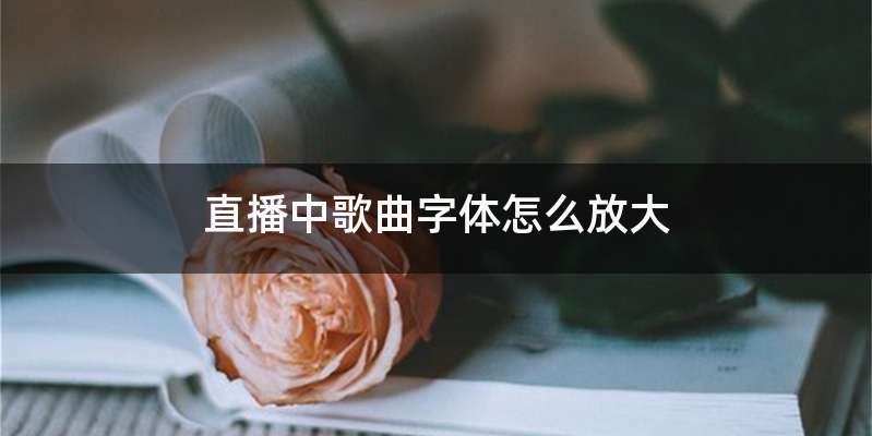 直播中歌曲字体怎么放大