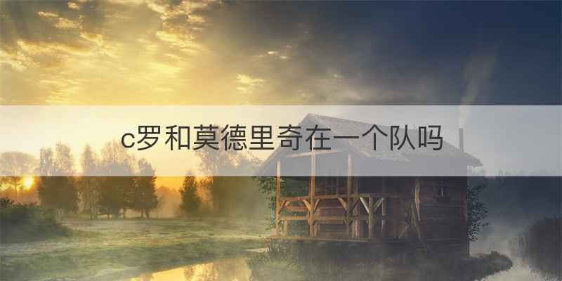 c罗和莫德里奇在一个队吗