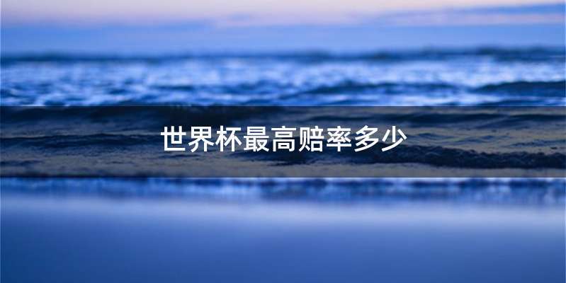 世界杯最高赔率多少