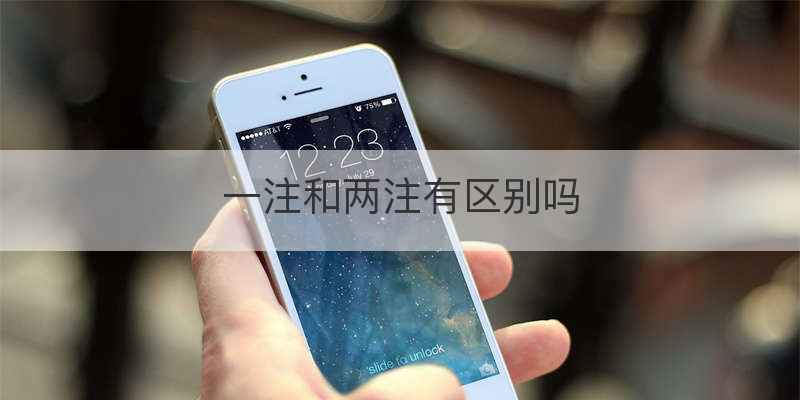 一注和两注有区别吗