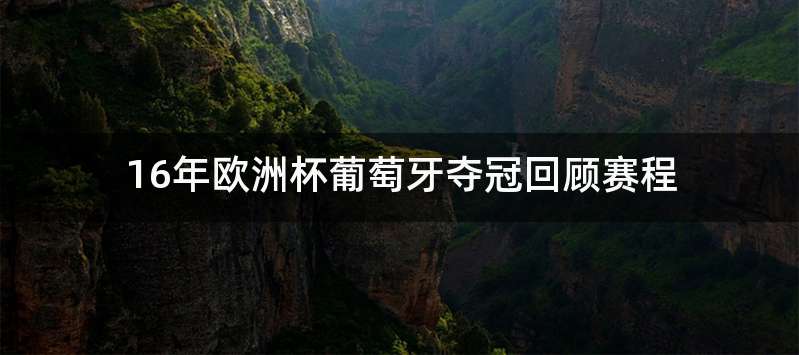 16年欧洲杯葡萄牙夺冠回顾赛程
