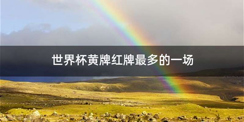 世界杯黄牌红牌最多的一场
