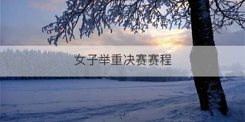 女子举重决赛赛程