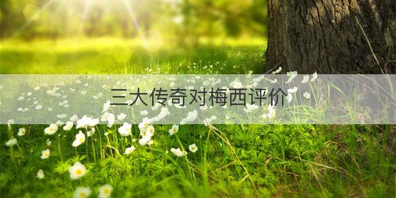 三大传奇对梅西评价