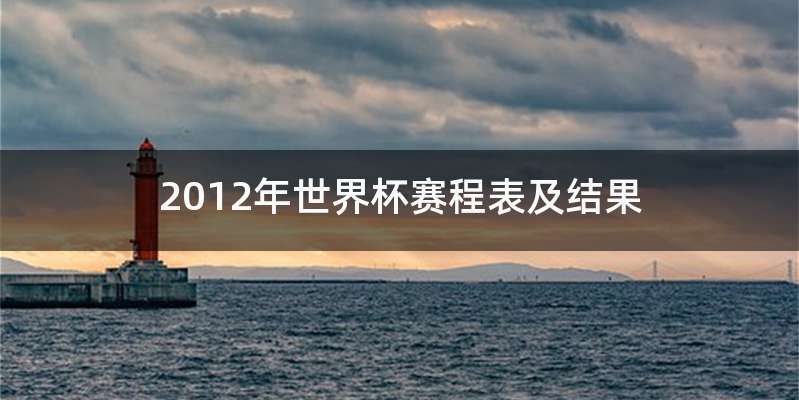 2012年世界杯赛程表及结果