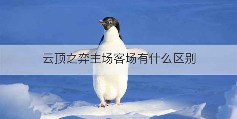云顶之弈主场客场有什么区别