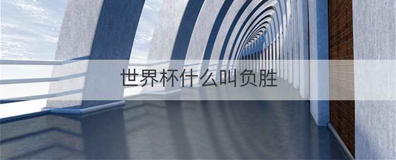 世界杯什么叫负胜