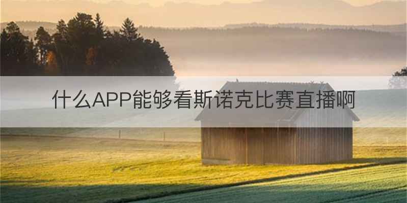 什么APP能够看斯诺克比赛直播啊