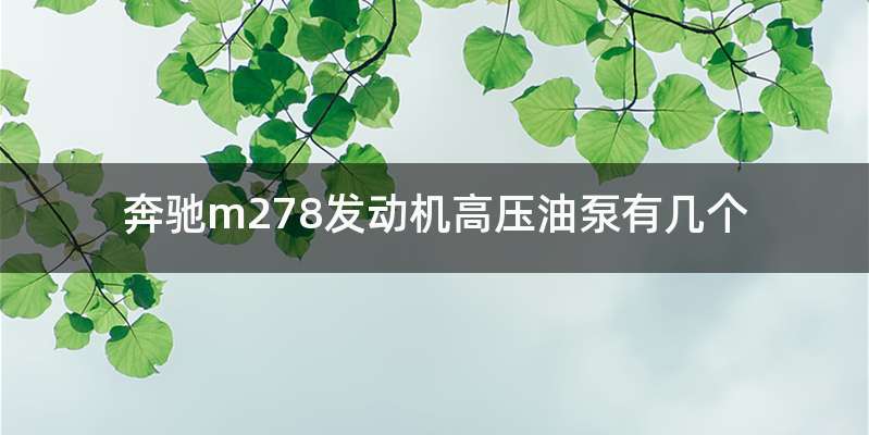 奔驰m278发动机高压油泵有几个