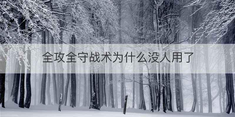 全攻全守战术为什么没人用了